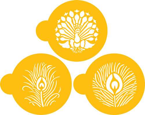 Peacock Cookie Stencil Set - Click Image to Close